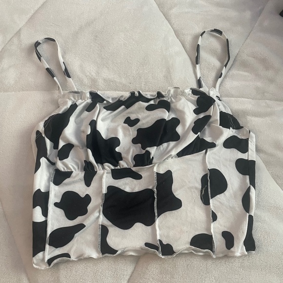Tops - Cow print tank top
